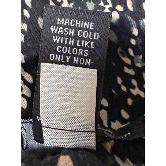 INC International Concepts Blouse 14 Snake Print Drawstring Waist Long Sleeve - Picture 9 of 9